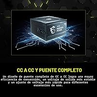 Vista 8 de MSI MAG A850GL PCIE5, Fuente de alimentación compacta completamente modular Gaming 850W, 80+ Gold, lista para ATX 3.1 y PCIe 5.1, cable 12V-2x6