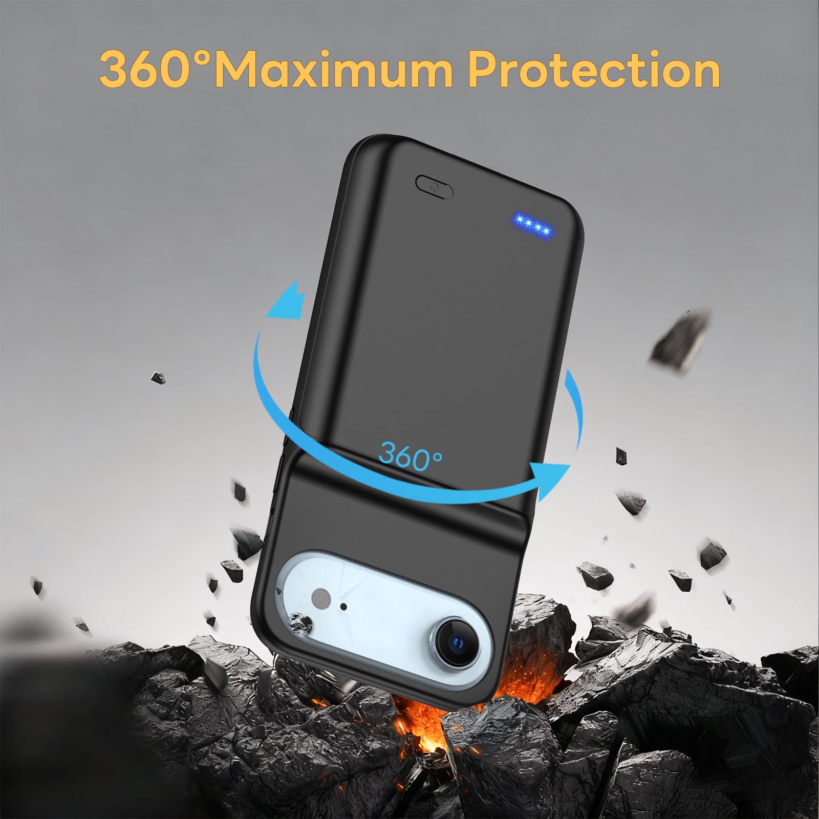 Amazon.com: POAQCIF Battery Case for iPhone 17 AIR, Ultra-Slim