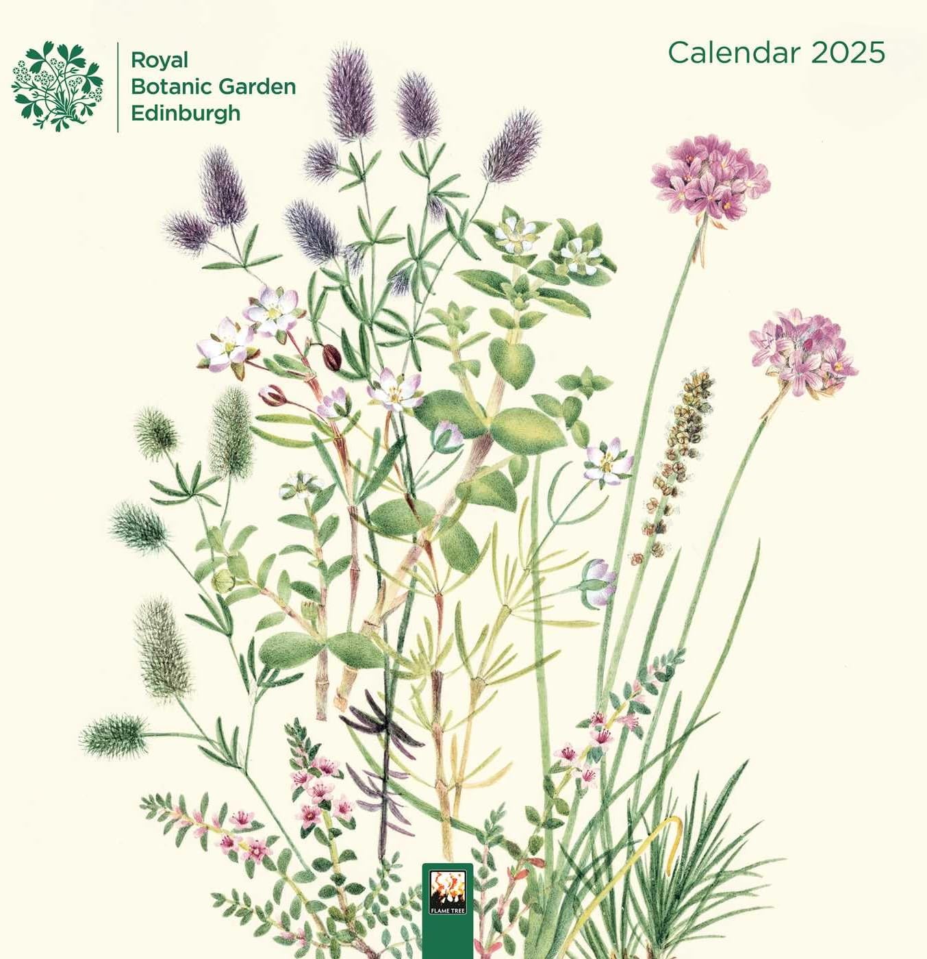 Royal Botanic Garden Edinburgh Wall Calendar 2025: Art Calendar
