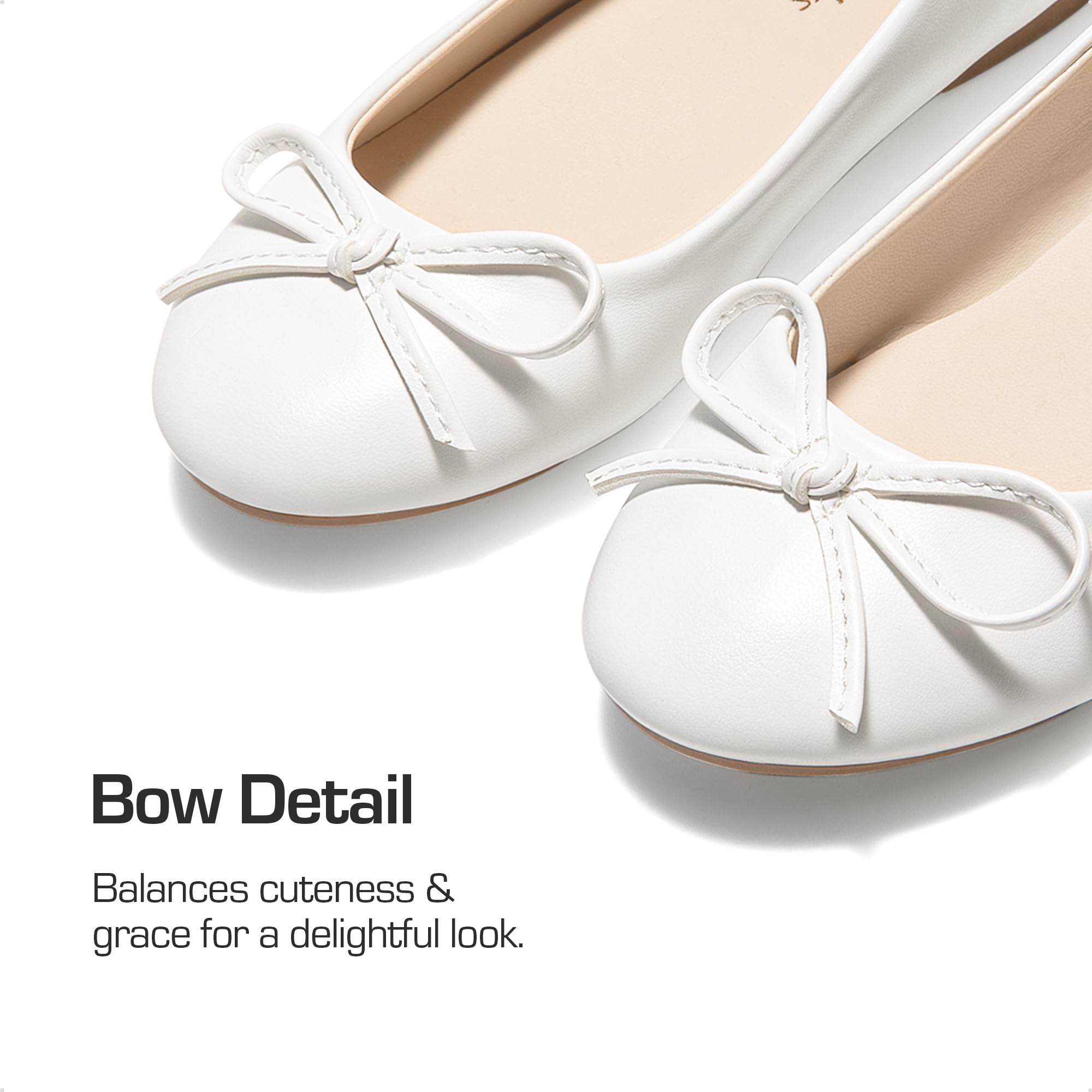 DREAM PAIRS Bailarinas Planas Zapato Comodo con Plantilla de Látex Transpirable Ballet Flat