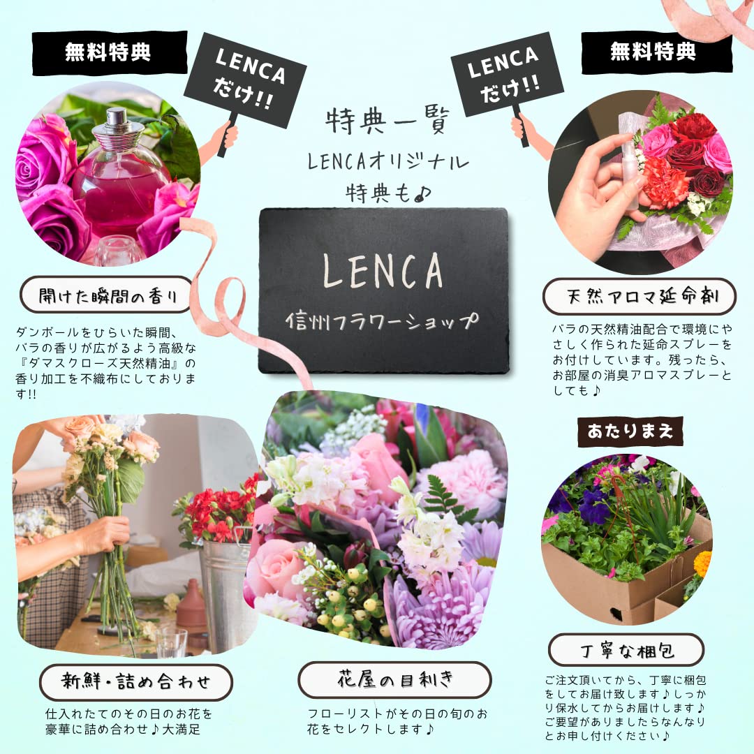Amazon｜LENCA 生花 詰め合わせ ギフト 切り花 切花 花材 おまかせ 