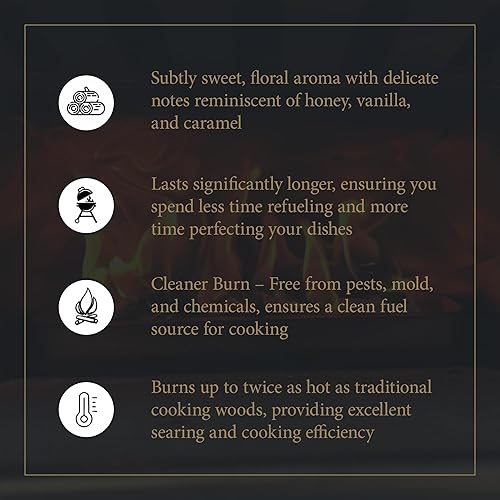 Miniatura 12 de Leña de roble prémium para chimeneas, estufas de leña, hogueras, hornos grandes de pizza de leña – Certificado por USDA, ultra secado al horno