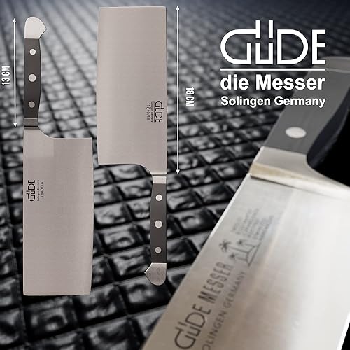 Miniatura 2 de Güde Alpha Series Cuchillo de carnicero forjadoafilado a mano, 7 pulgadas y 10 onzas, acero endurecido en hielo, fabricado en Solingen, Alemania
