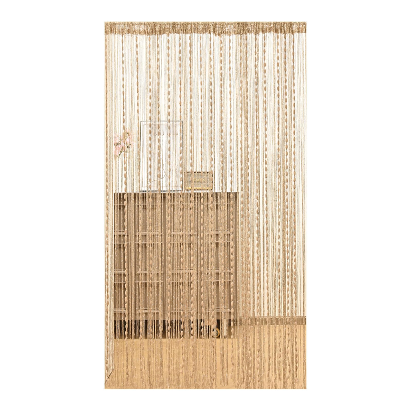 Elnwnnkc Privacy Enhances Jeweled Curtain with Dense Tassels Bedroom Decoration Washable Polyester Component Privacy Room Divider Curtain