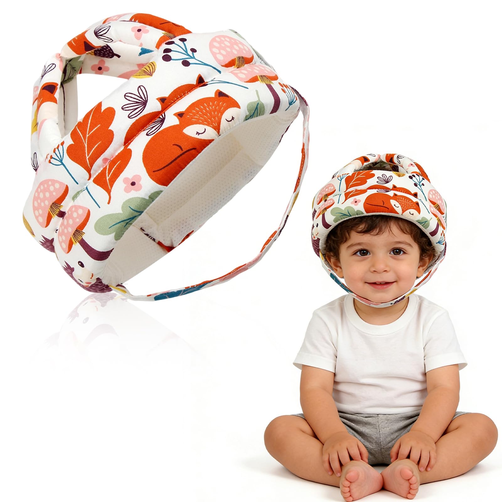 Casco Protector Ajustable y Transpirable Anti-Caídas para Bebés 6-36 Meses