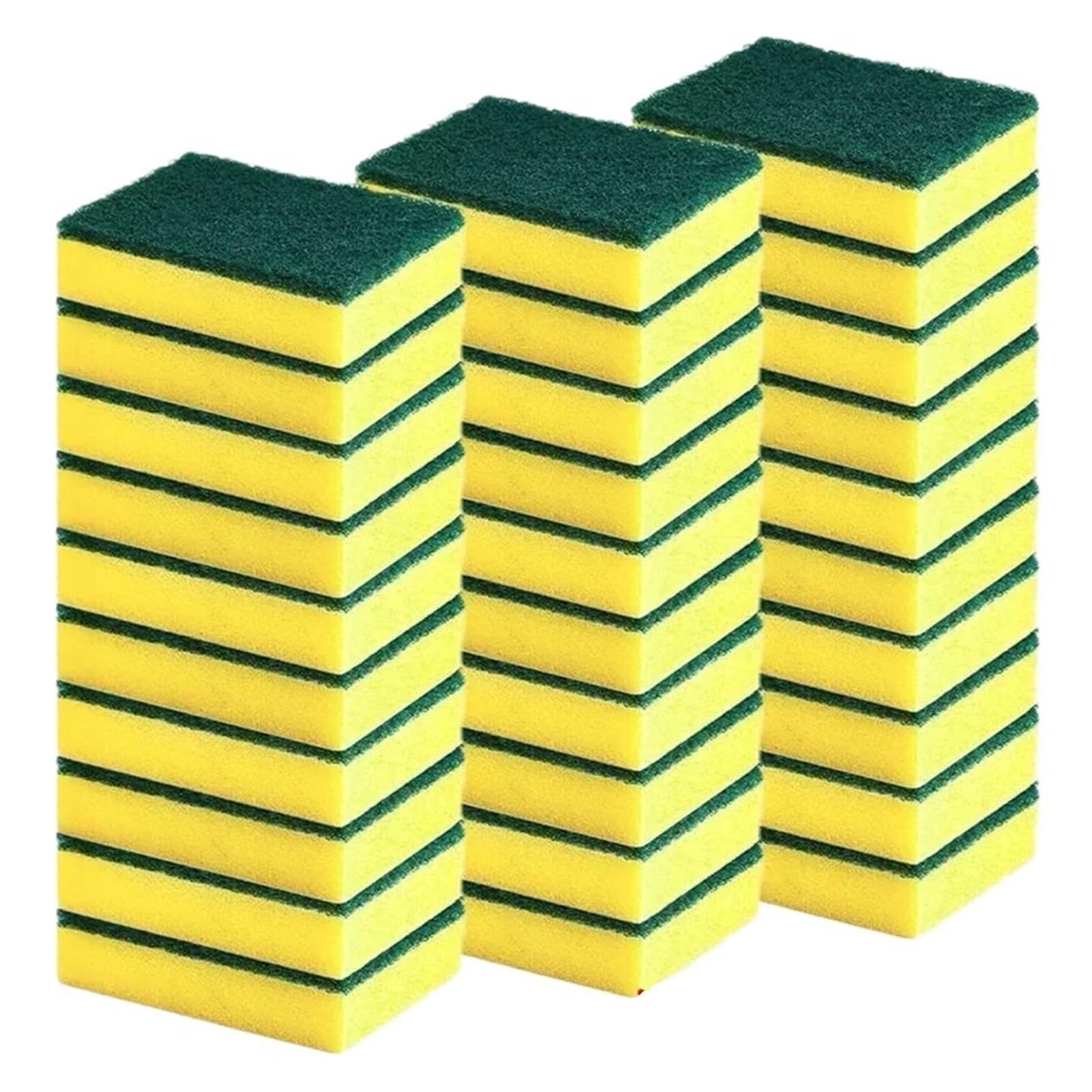 Esponjas de limpieza doble cara, cepillos cocina, herramientas limpiadoras esponja espesadas, 30 Uds