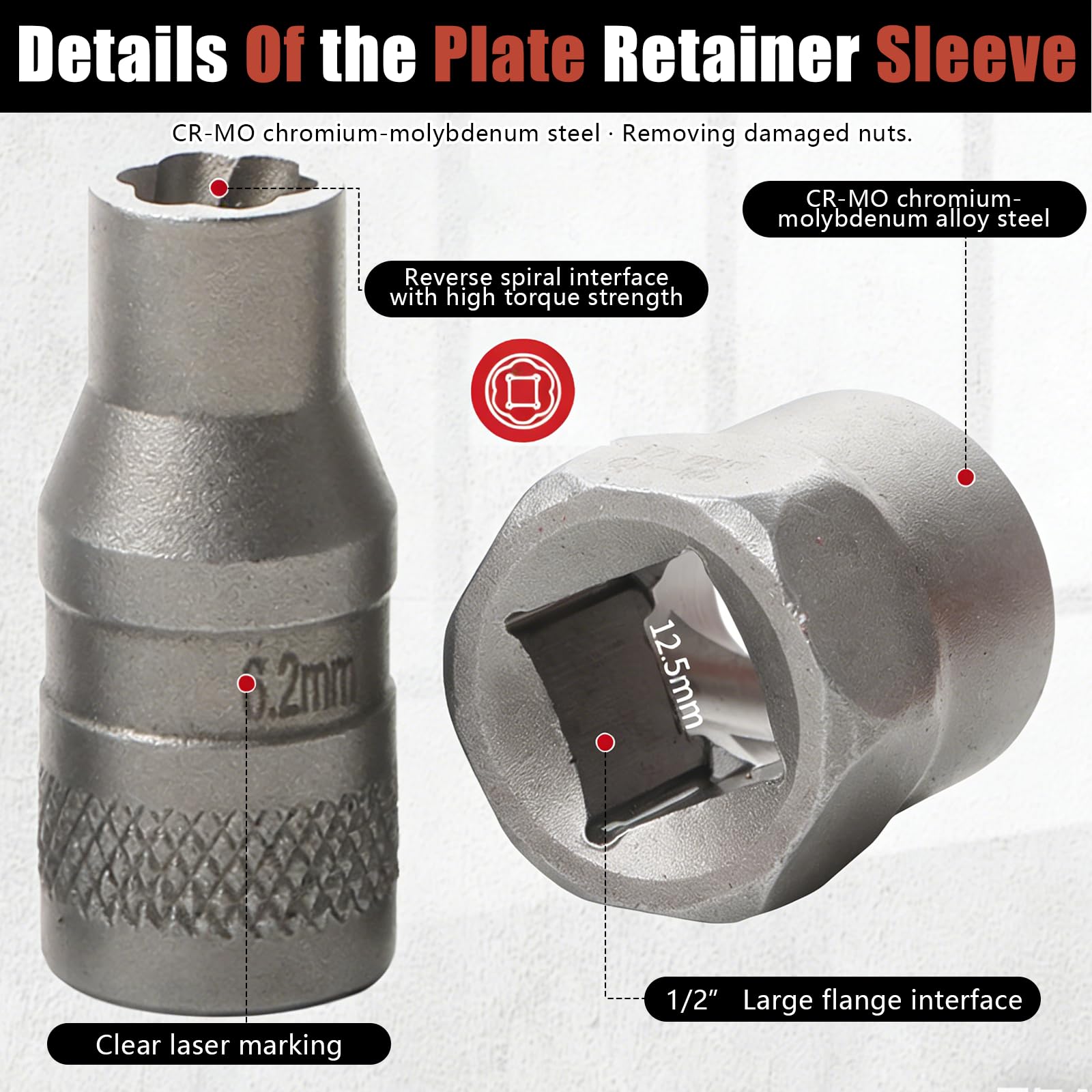 Juego Extractor De Tornillos 32 Piezas, Vasos Extractores 3/8" Y 1/4" Perfil Espiral, Para Tornillos Y Tuercas Dañadas Oxidadas O Gripadas, Acero Cr-Mo Con Adaptador Rápido