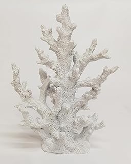 Lifelike Coral Reef Sculpture Statue - Handmade Resin Ocean Decor for Aq...
