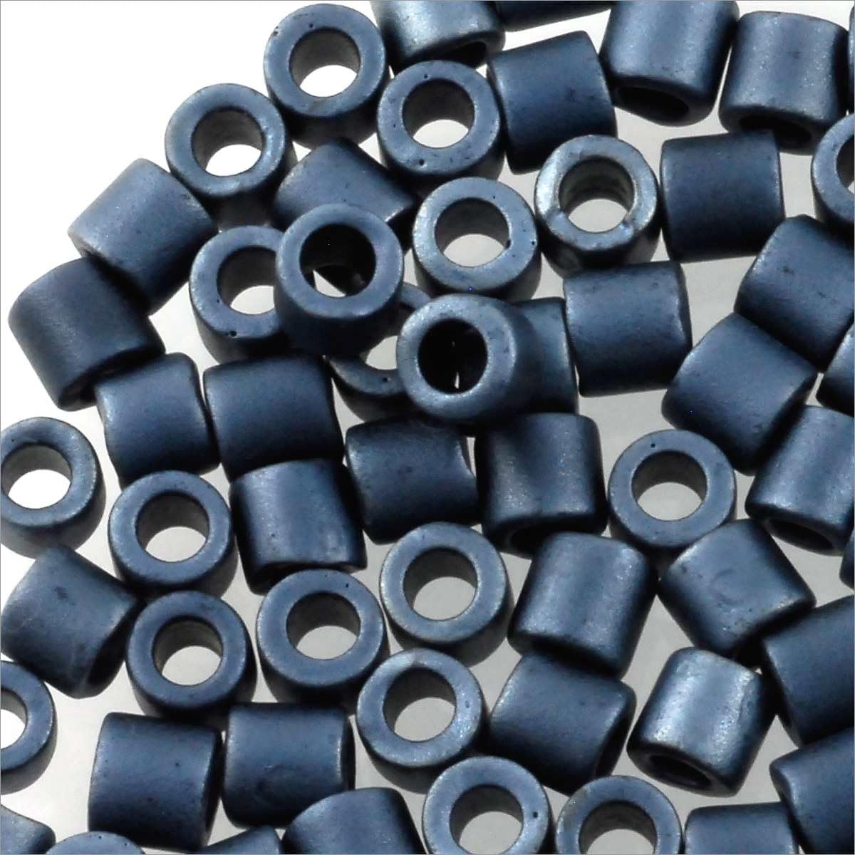 Miyuki Delica Seed Bead 8/0 Metallic Matte Black Luster (36 Grams)