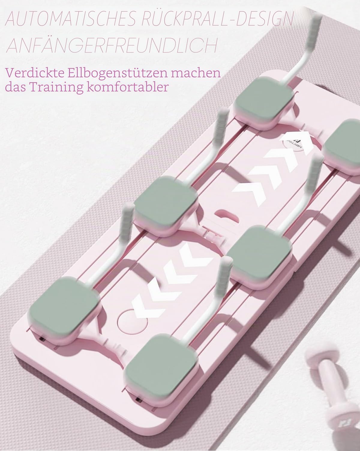 Genérico Faltbares Multifunktions-Pilates- und Bauchmuskeltrainingsgerät, con Rodillo de Abdominales Soporte para Codo, Máquina Ejercicio Abdominal, Rebote Automático y Cuerda Tensión Gimnasio en Casa