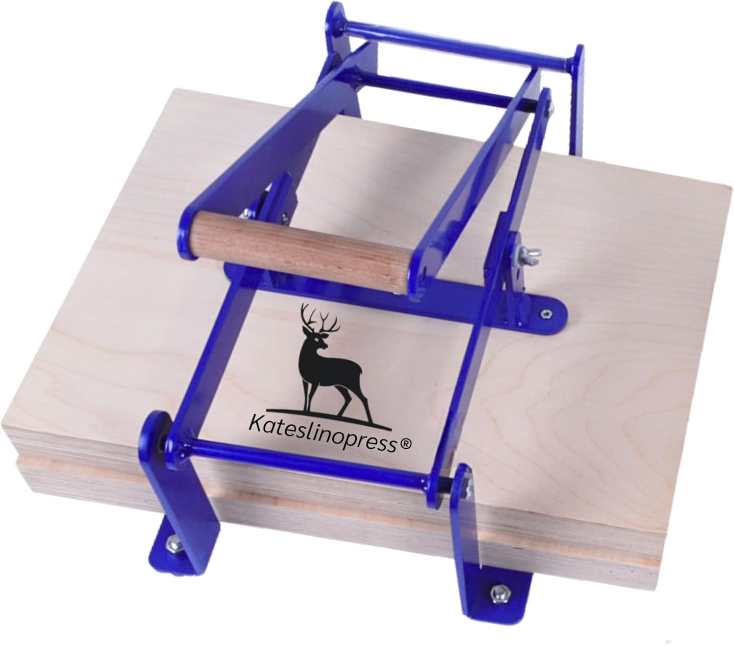 Hand lino Press Machine, Linocut Linoleum Etching Relief Block Printing, Hand Lever Press, P Blue A3