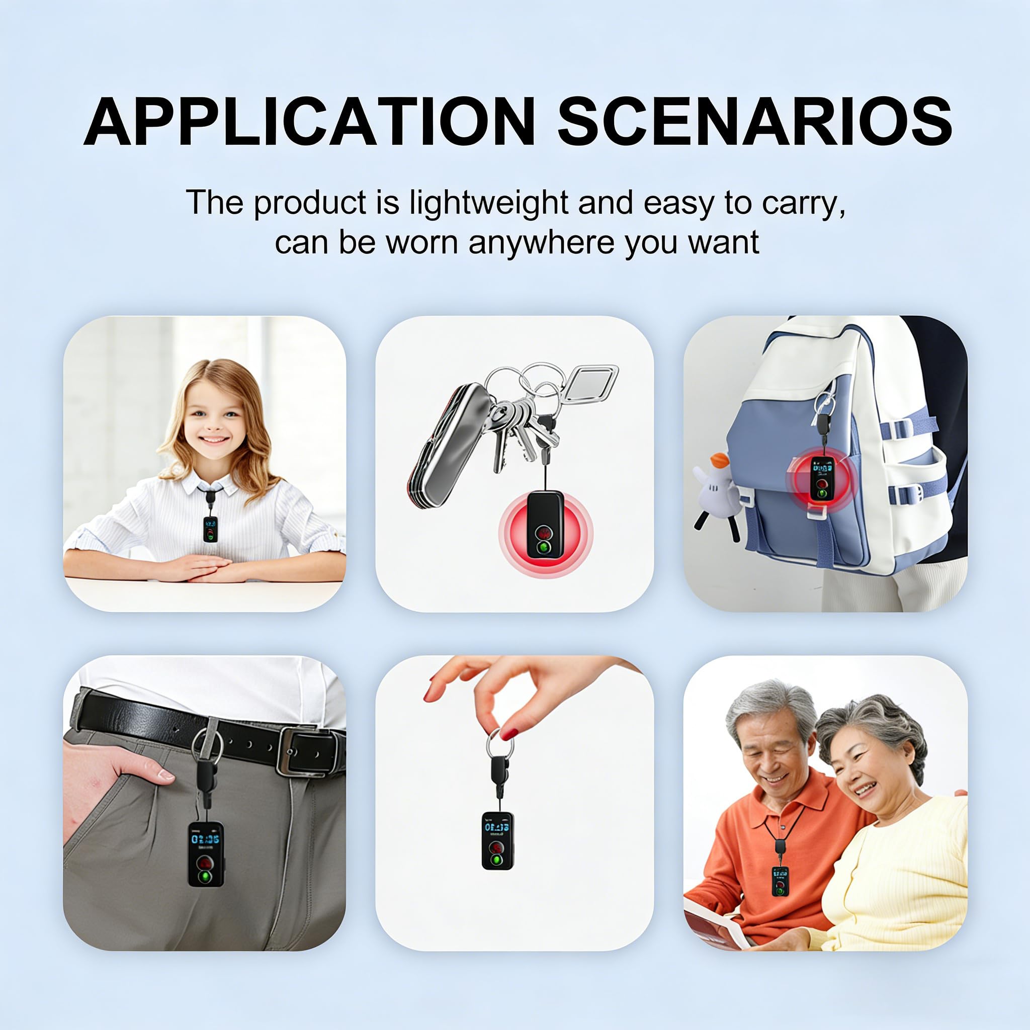 Collier d'alerte pour personnes âgées avec bouton SOS, suivi GPS, appels vocaux intelligents 4G, détection des chutes pour la sécurité des seniors et des enfants, idéal pour le soutien à la démence et
