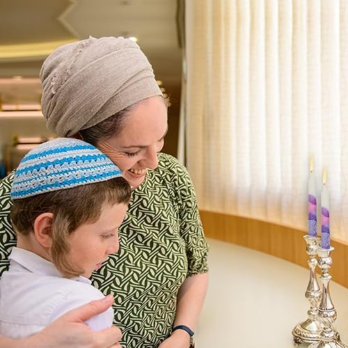 Miniatura 10 de Majestic Giftware /Safed Candles - Paquete de 12 velas Shabat (SC-SHTR-T) Velas tradicionales de Shabat hechas a mano de 5 pulgadas sin goteo Se