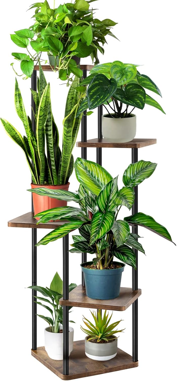 GEEBOBO Plant Stand Indoor, 4 Tier Plant Stands For Indoor