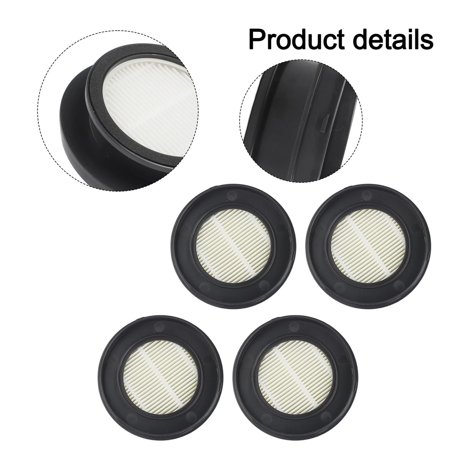 Compatible con aspiradora de mano Laresar V7, filtro HEPA lavable de repuesto, color blanco(6 PACK)