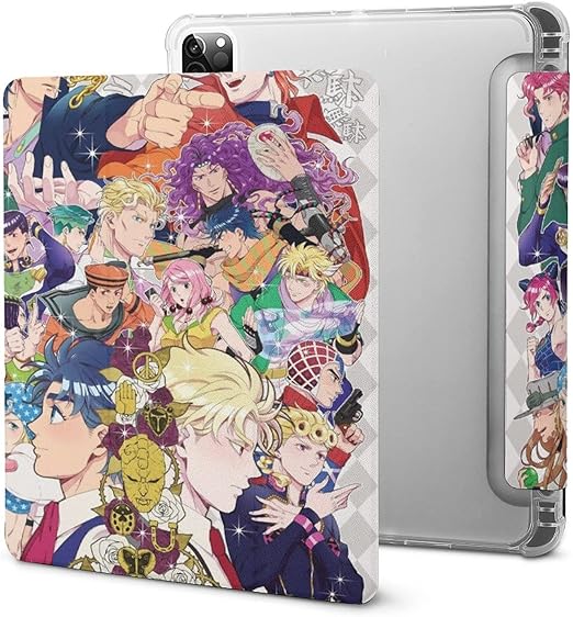 Amazon Co Jp Ipad ケース Jojo奇妙な冒険 前三部 キャラクター Ipad 10 2 ケース Ipad Ipadpro Ipadair Ipad Pro 21 Ipad ケース アニメ かわいい 耐衝撃 三つ折りケース タブレットケース スリープ機能 カバー ペン収納 軽量 黄変しない 傷つけ防止 Ipad