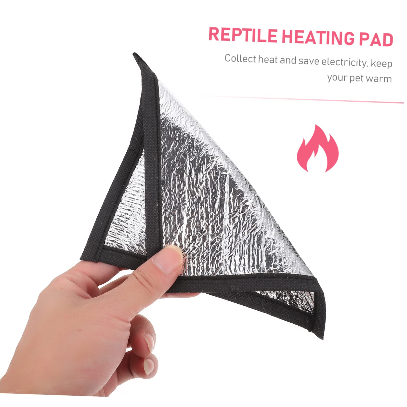 GRIRIW 3sets Reptile Heat Pad for Snake Lizard Pet Heat Mat Reflective Film Easy to Warmer 3pcs*3