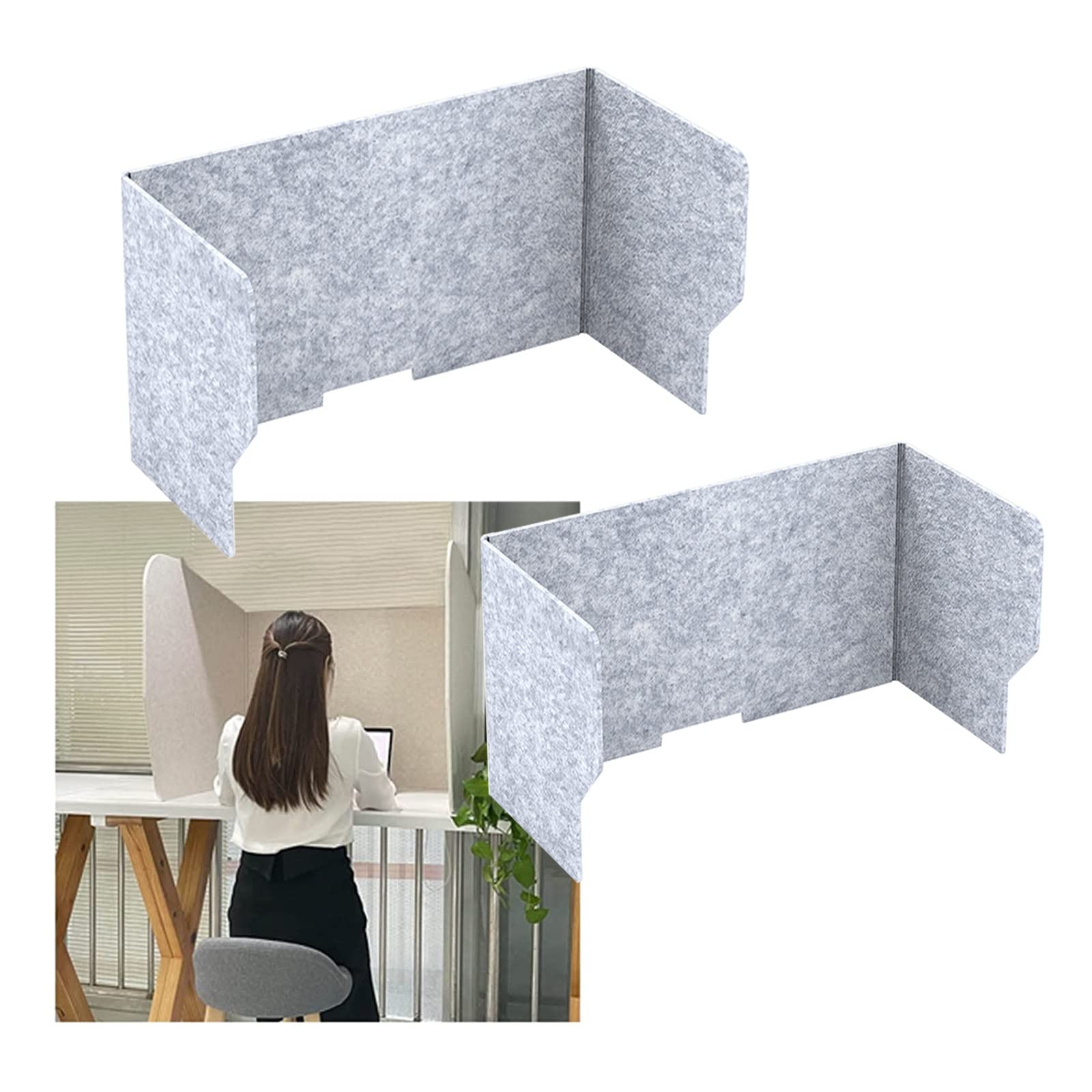 HJYCLFAZU Portable Acoustic Desk Dividers 2Pack Collapsible Soundproof Partitions Privacy Screens for Office Classroom SchoolCustomizable & Easy to Set Up