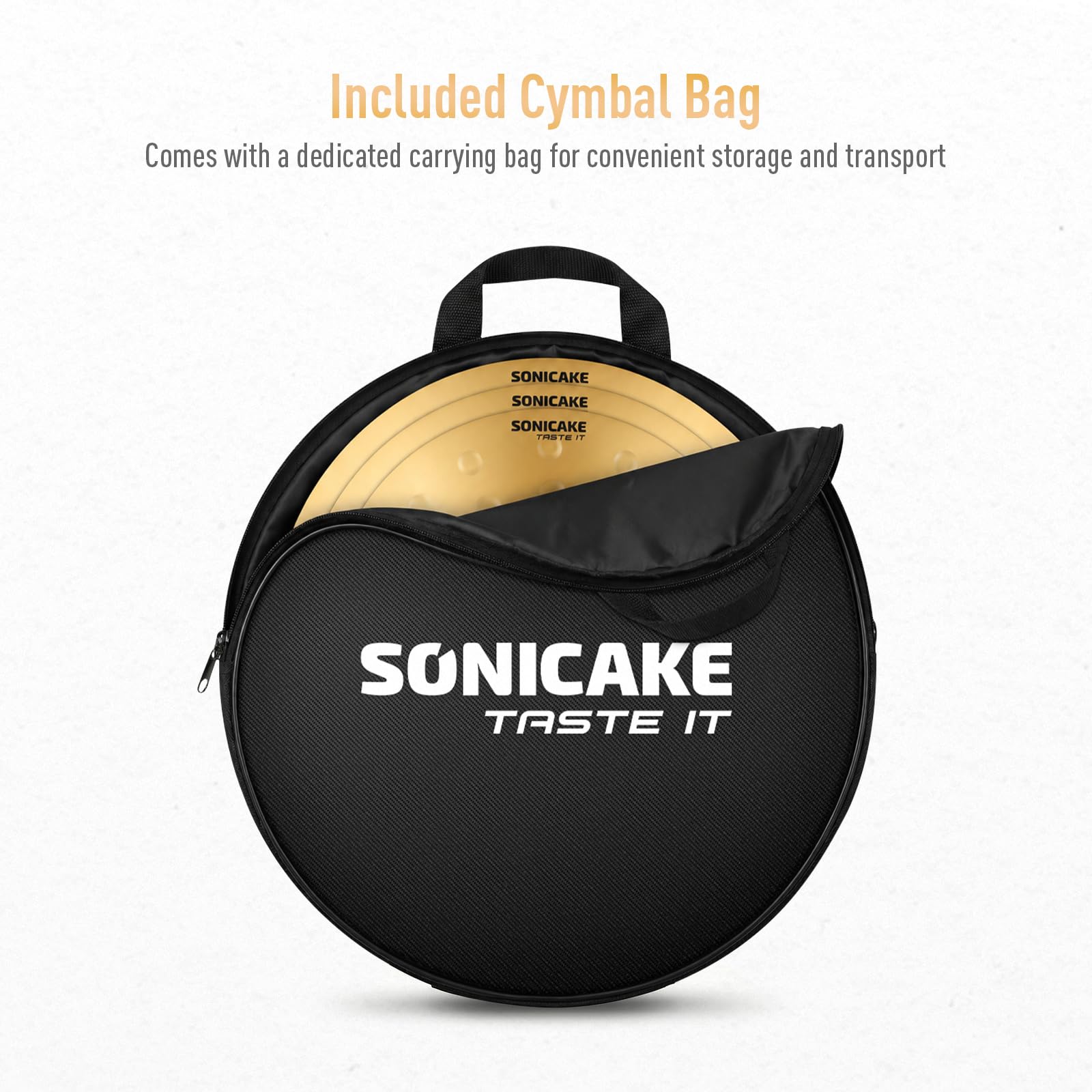 SONICAKE Set Piatti Impilabili Clap Stack 11"+13"+15" lego di ottone massiccio per batteria 3 pezzi