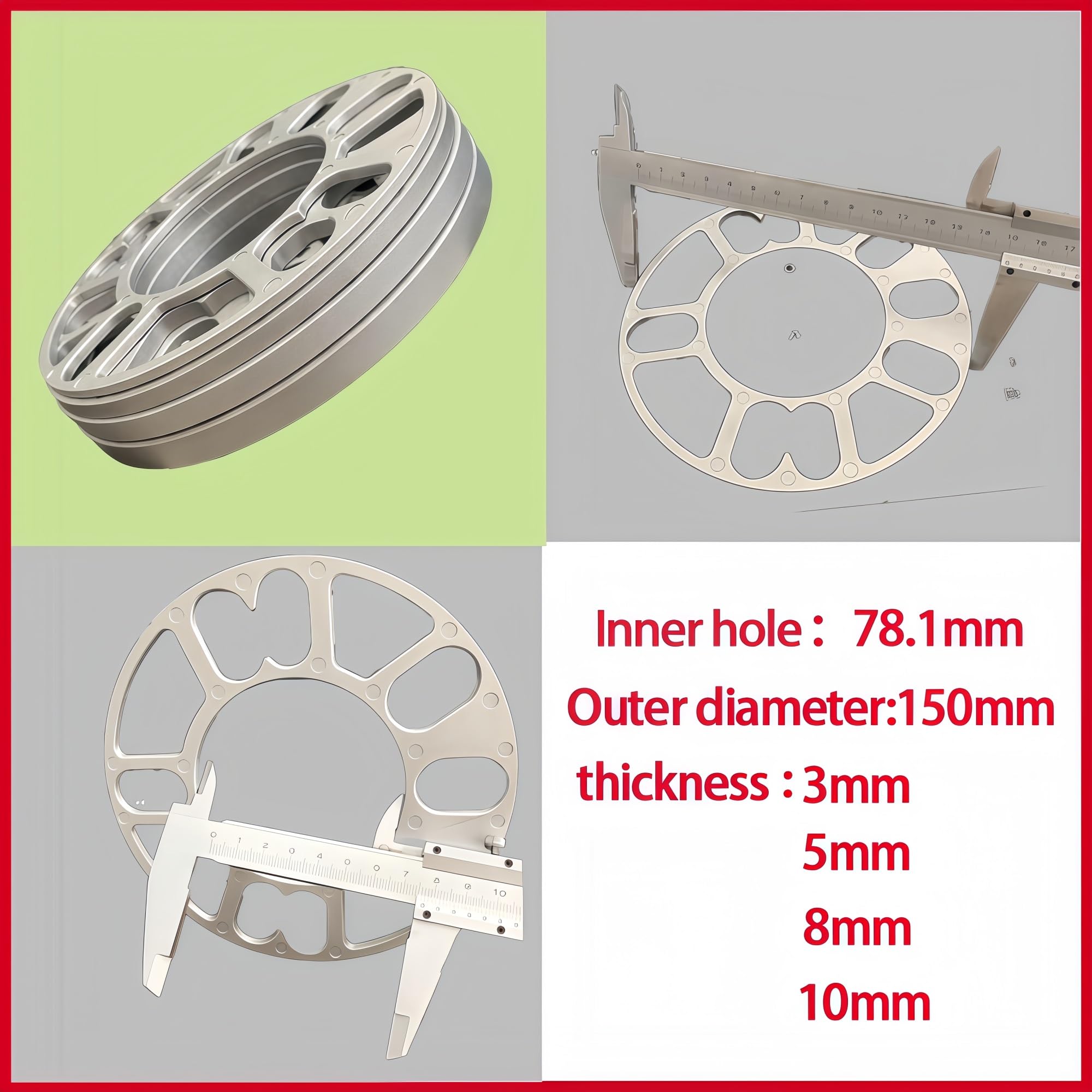 Joint universel de pneu voiture, plaque d'adaptation, 1 jeu = 4 pièces pour 4-5 pour trou 6 pour(8mm Spacer)