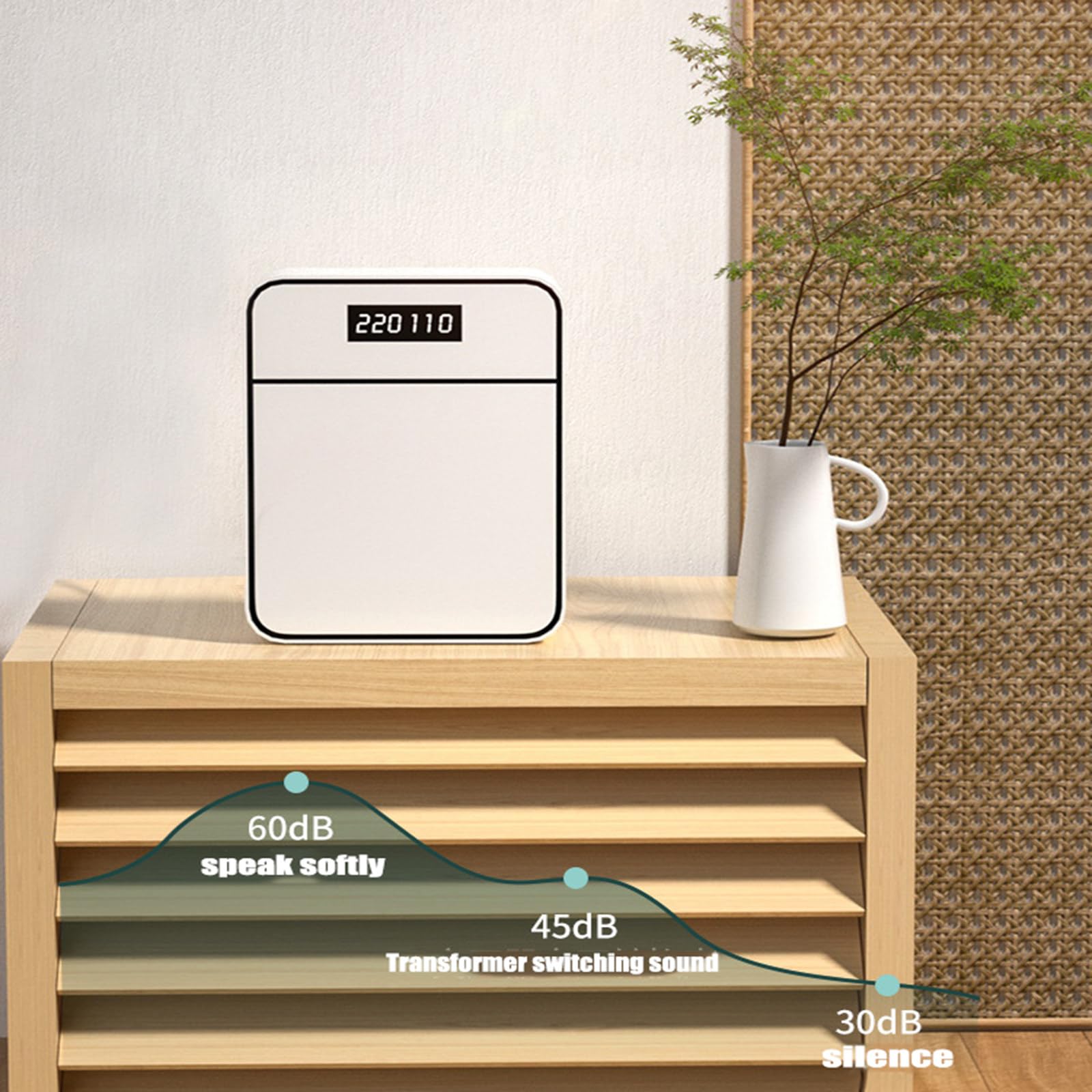 Jootoo Transformador 220V a 110V, Listo para Usar, múltiples mecanismos de protección, 45dB bajo Ruido, 3000w Uso doméstico,500w