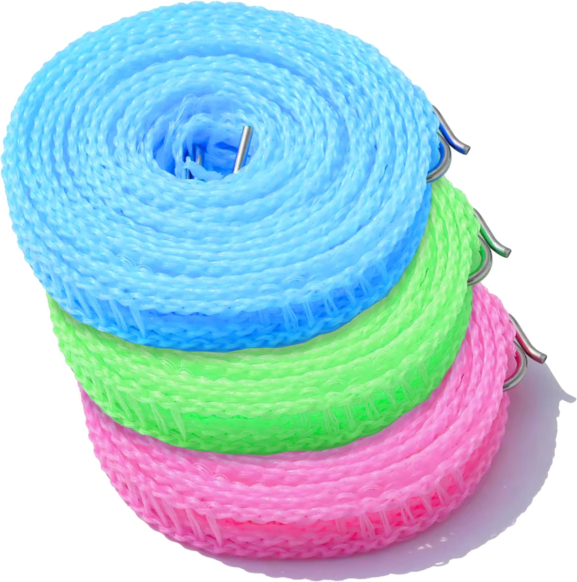 AADYA ALLEY Mala Eka Cloth Drying Rope with Hooks - Elastic Hanging ...