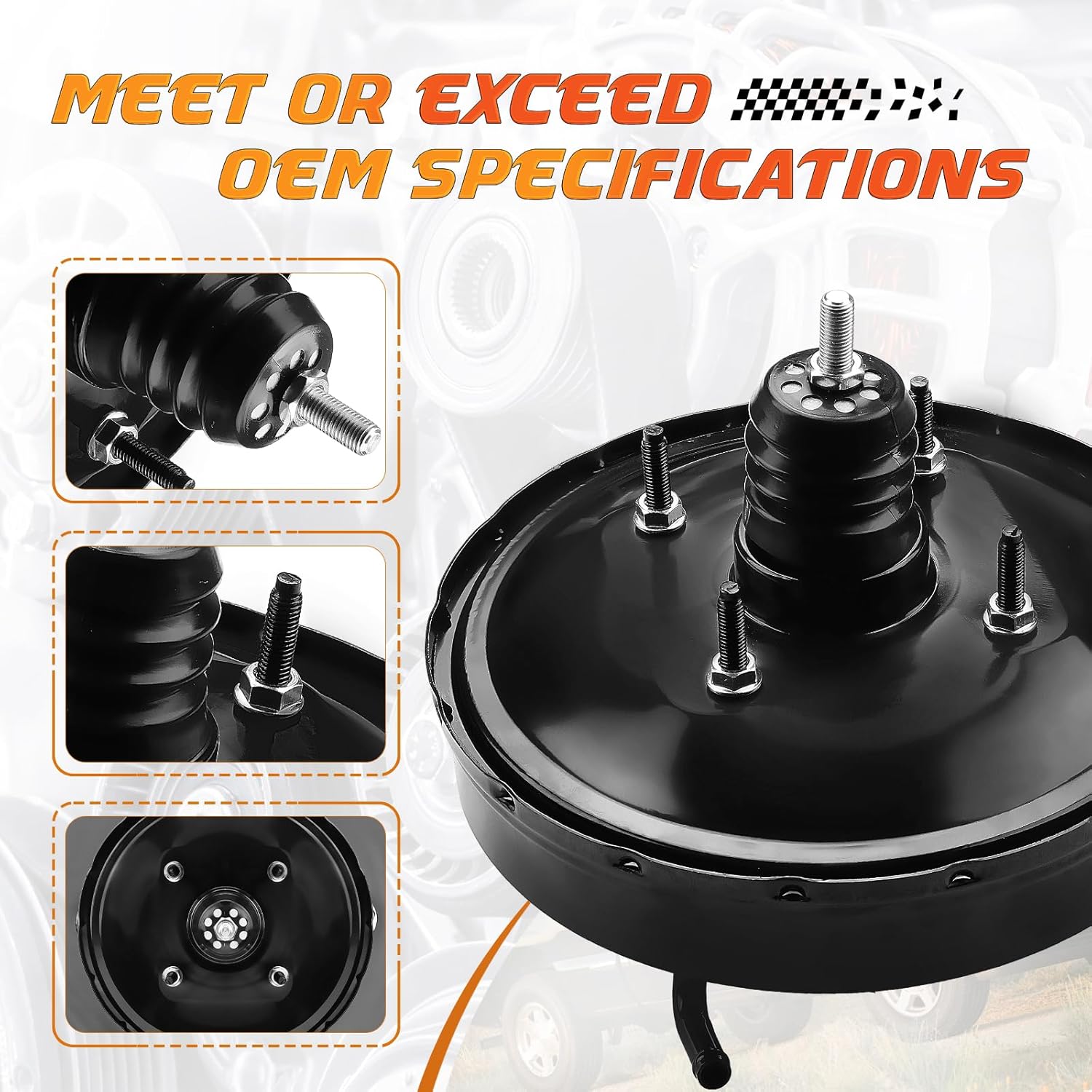 446101A500 5474660 Vacuum Power Brake Booster Compatible with Toyota Corolla Geo Prizm 1993-1997 L4 1.6L 1.8L, Replace OE 446101A500, 94853018, 54-74660, 5474660, 23135080