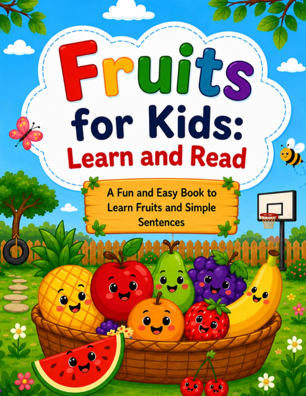 First Reading Book: Fruits for Kids: An Easy Beginner Reader with Fruit Vocabulary, Sight Words, and Simple Sentences for Early Learners