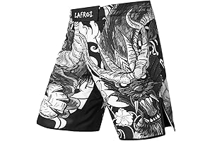 LAFROI Men' Grappling Shorts for BJJ MMA Fight Wear