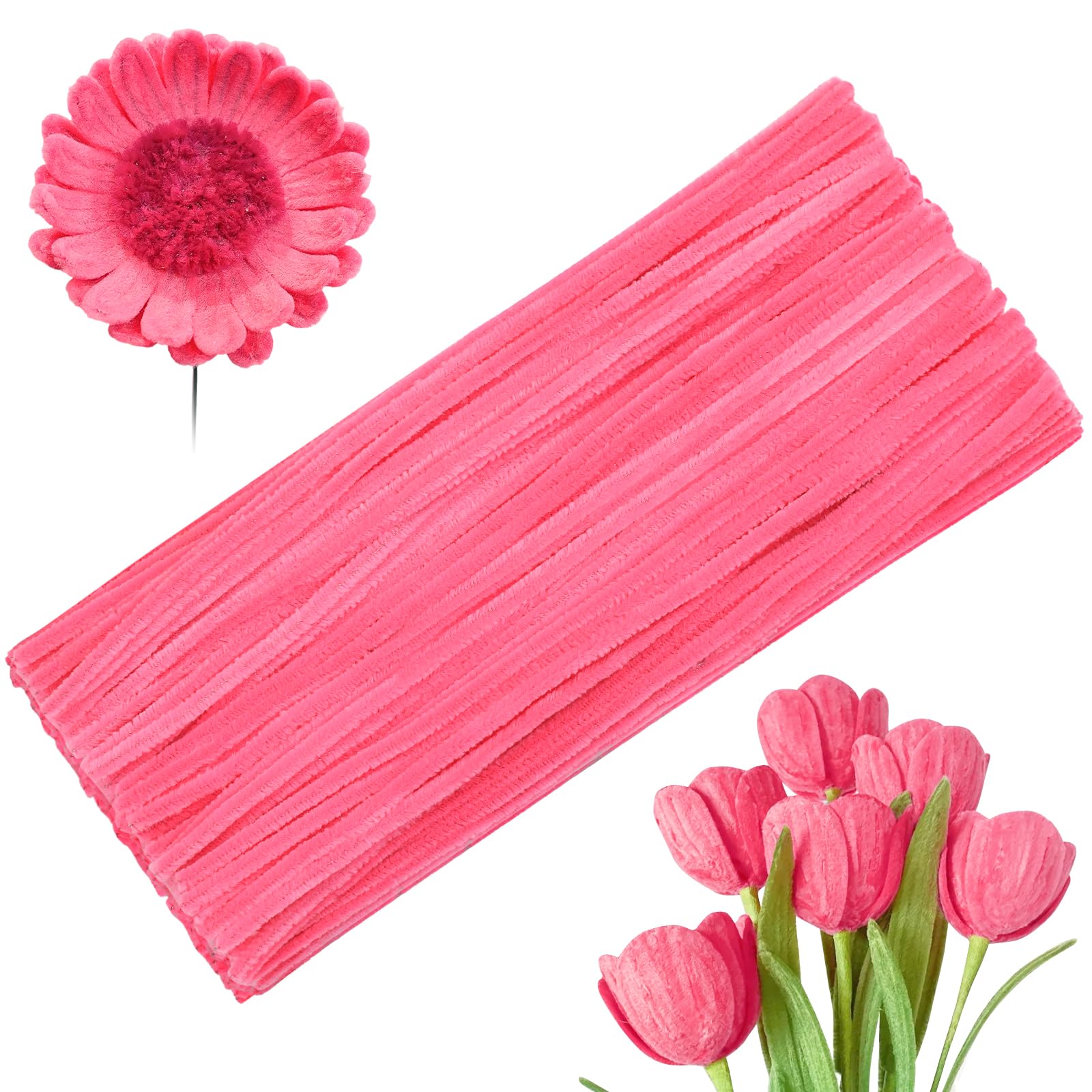 100 Pcs Pipe Cleaners Bulk Craft Suppies Light Peach Pink Pipe Cleaners