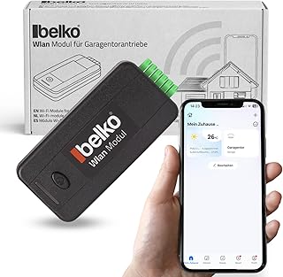 Belko® WLAN Modul 2.4 GHz für Garagentorantrieb ProLift 1200 & EcoLift 800, Smart WiFi Adapter, App-Steuerung (Smart Life/Tuya), kompatibel mit Alexa & Google Home, einfache Montage