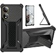 Kinetijy Case Compatible for Nubia Neo 2 5G Phone Case Stand Cover [with 1* TempeBlack Glass Screen Protector] Hybrid Case [F