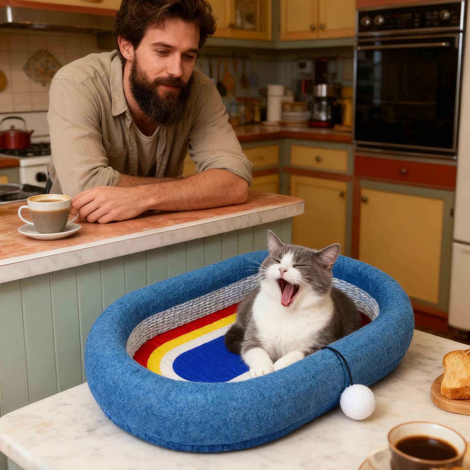 Griffoir pour chat résistant contre les griffures sur canapé et tapis