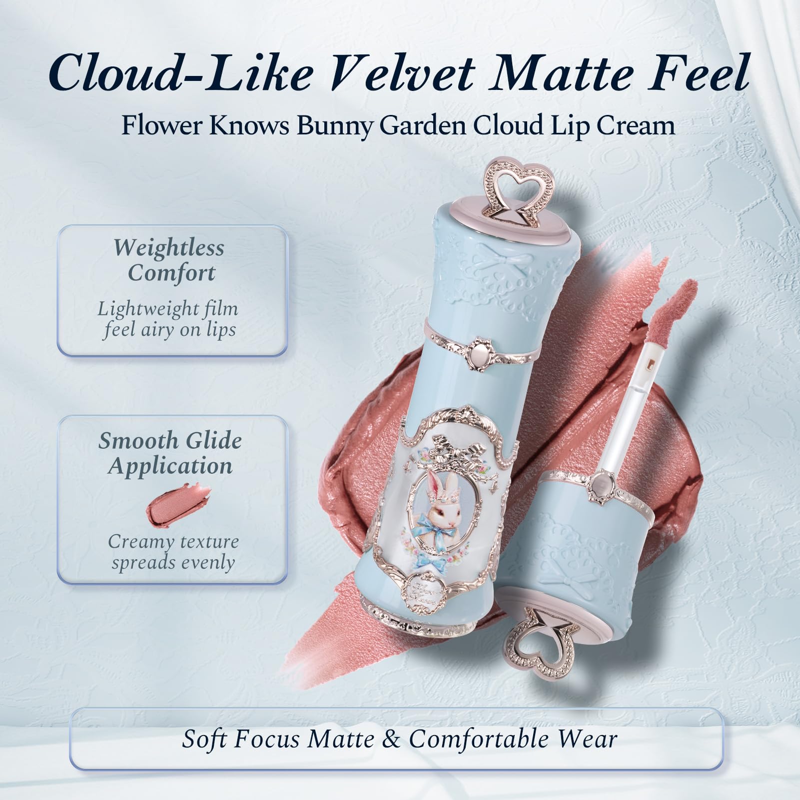 Flower Knows Bunny Garden Cloud Lip Cream Velvet Matte Lip Color