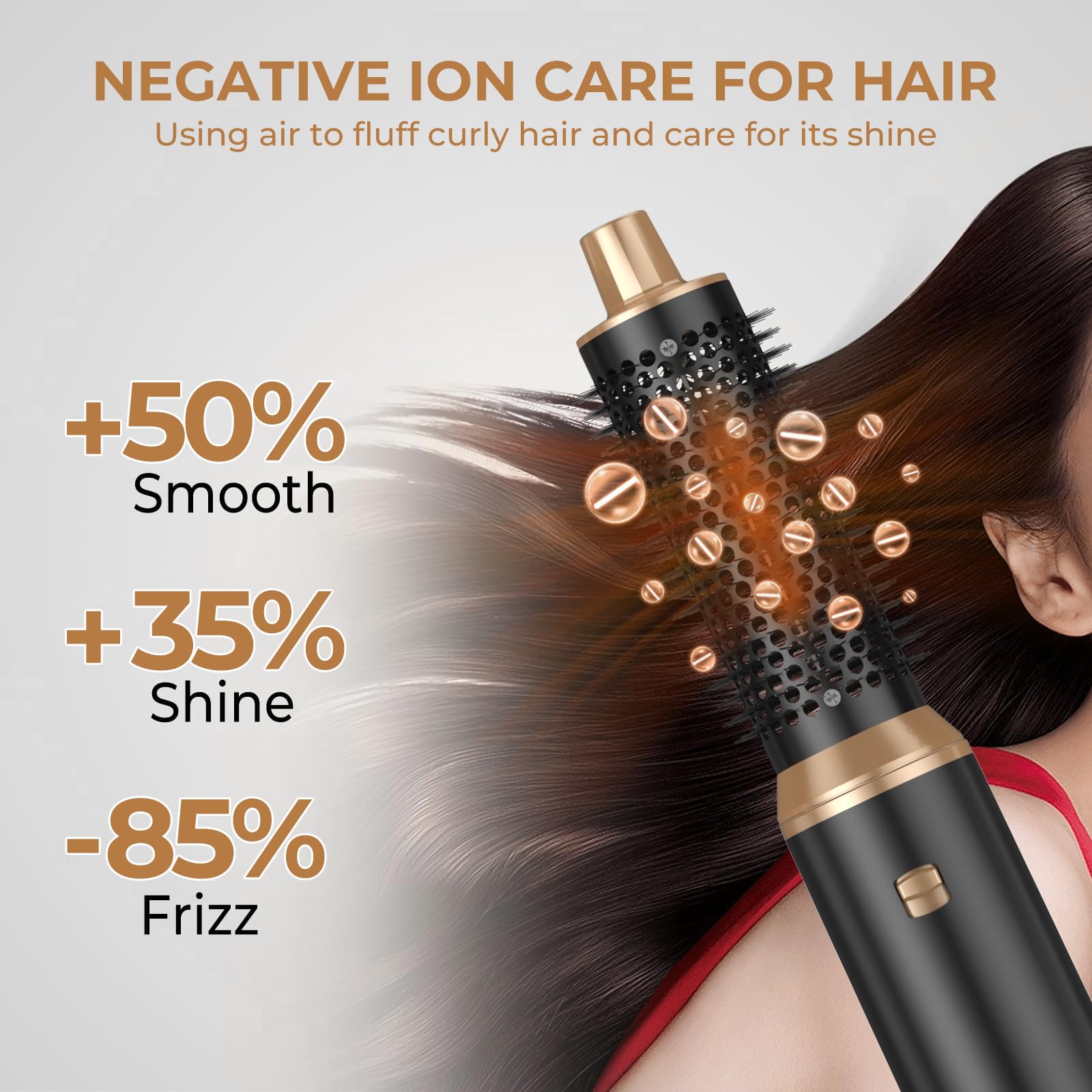 Souvik Cepillo de Aire Voluminizador, Multifuncional Secador de Pelo, con Hair Dryer, Alisador, Rizador Automático, Voluminizador, Tecnología Iónica, 3 Ajustes de Temperatura, Negro