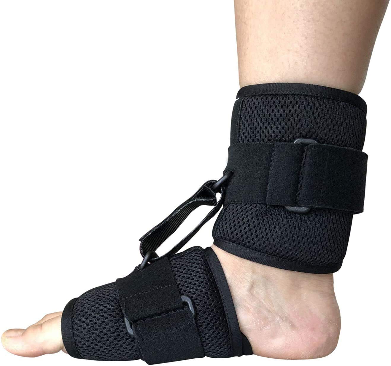 Soporte para pie caído y órtesis de Tobillo y pie, férula AFO Ajustable y Estabilidad de Tobillo para aliviar el Dolor de pie, férula Dorsal de día y de Noche para pie Izquierdo y Derecho