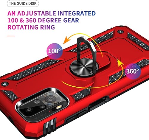 Miniatura 10 de Jielangxin Keji Funda para Xiaomi Redmi Note 10 4G, con soporte giratorio para Xiaomi Redmi Note 10S M2101K7BGRedmi Note 10 4G M2101K7AG M2101K7AI