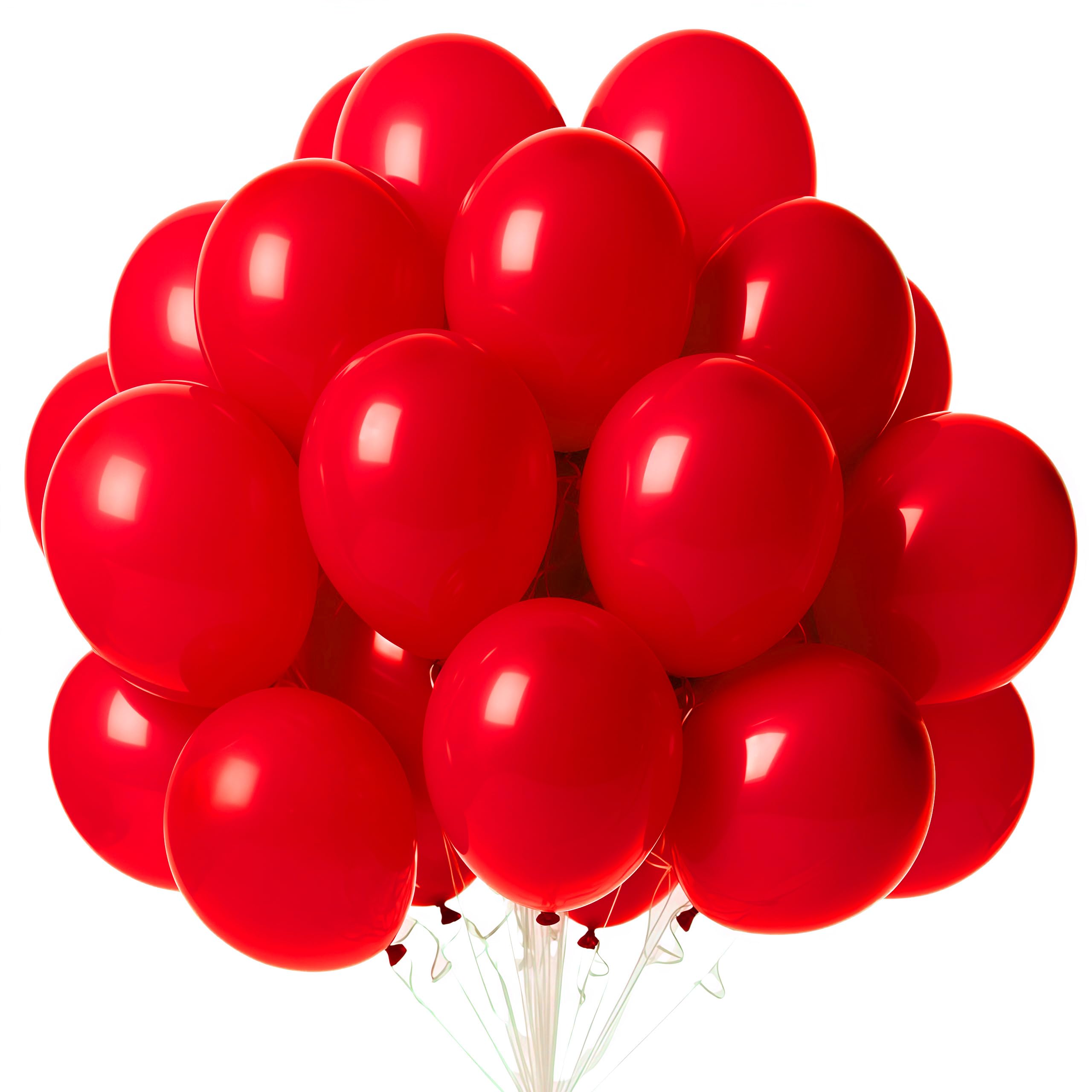 100 Stück 100 Stück 10 Zoll Rot Latex Luftballons für Geburtstag Hochzeit Babyparty Festival Dekoration