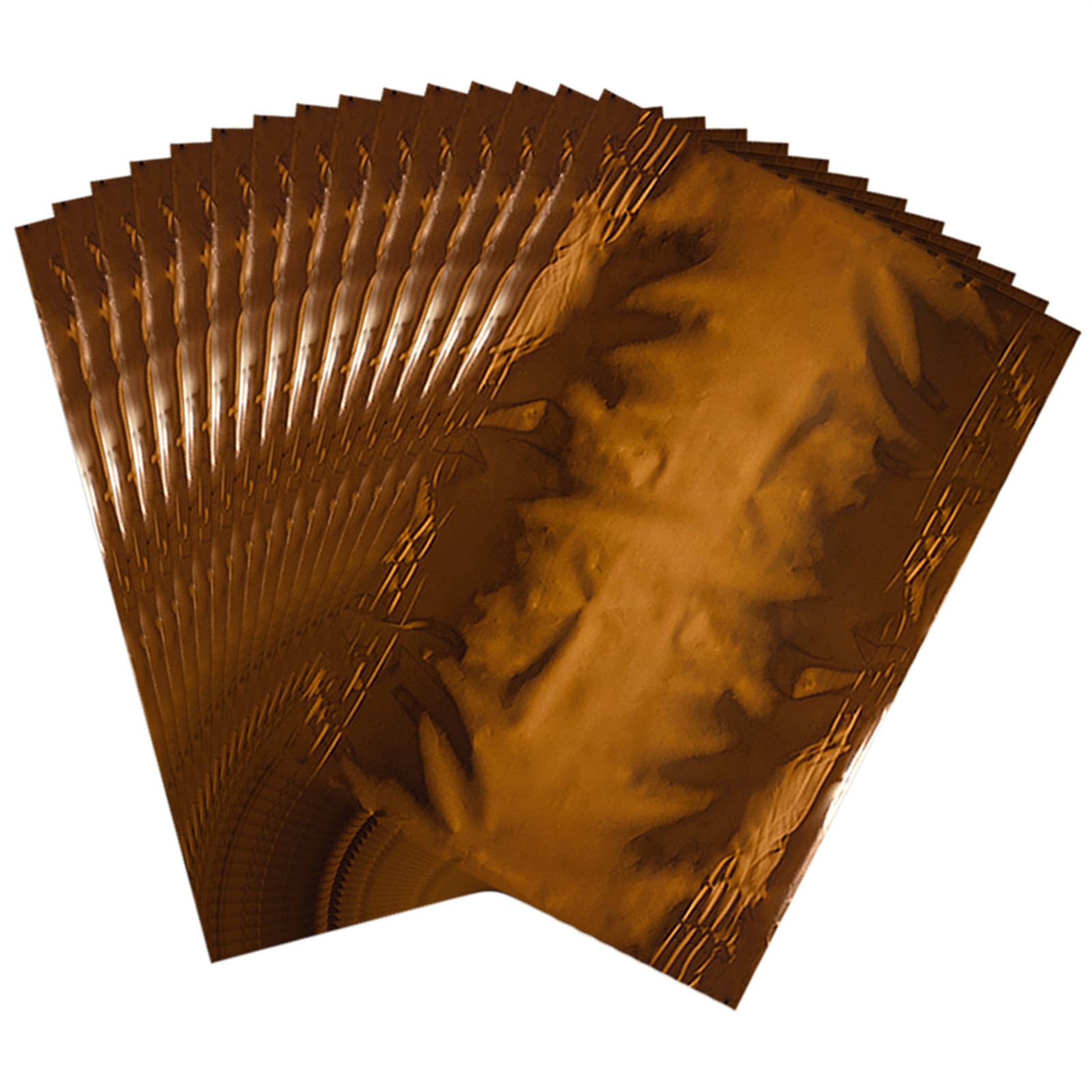 Briartw 20x29cm Hot Foil Paper 50 Sheets Pack Toner Reactive Foil Hot Stamping Foil Paper by Laser Printer and Laminator for Scrapbooking Craft Cardmaking DIY Album (Coffee Color