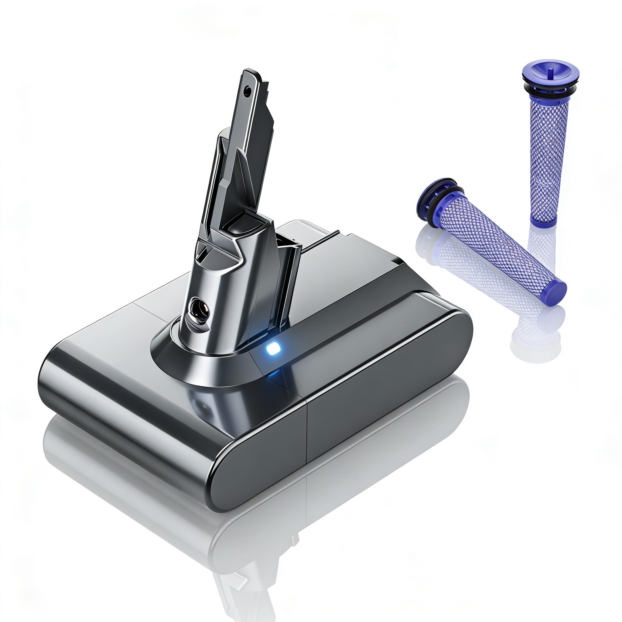 V7 Akku für Dyson, BATTOOL Ersatzakku für Dyson SV11 Compatible mit Animal Absolute Motorhead ProTrigger Fluffy Mattress Car +Boat Absolute Allergy Fluffy Extra total clean mit 2 Filter（NUR für V7）