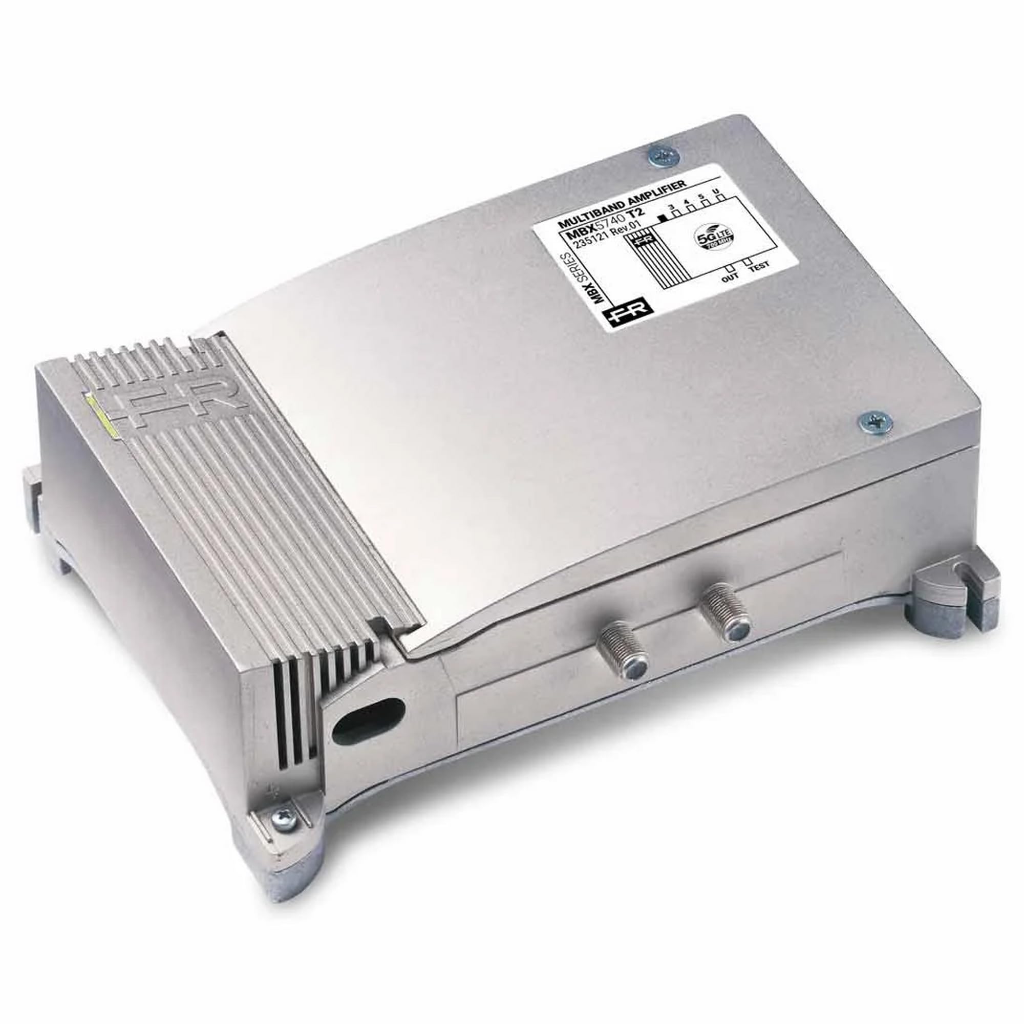FRACARRO Central de Banda Ancha Interior 4 Entradas, Autoalimentada, Ganancia 31dB, Salida UHF hasta 125dBμV, Tecnología T2 con Filtro 5G Integrado, Ajustes Independientes (0-20dB) (MBX5541 T2)