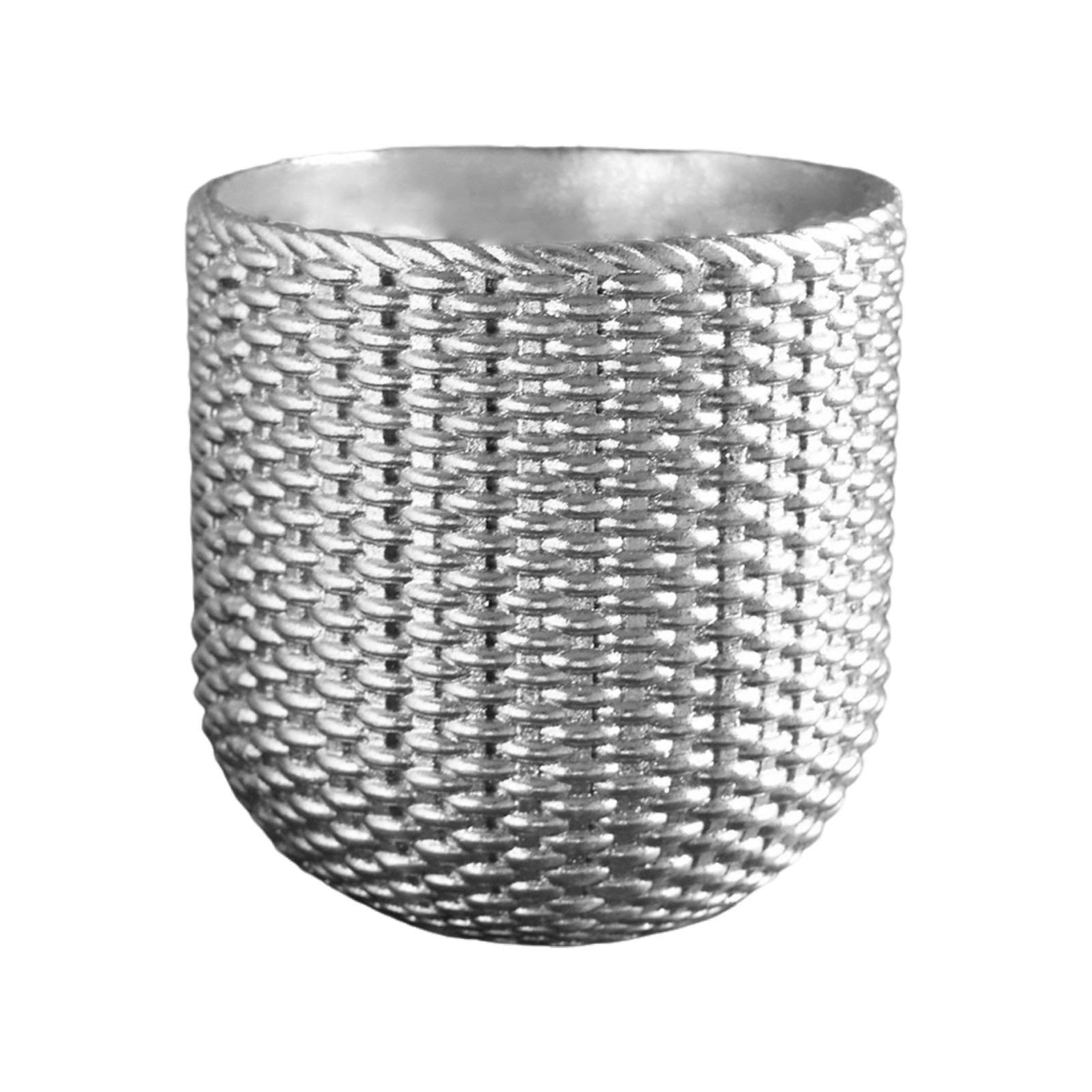 Vaso da Fiori in Resina, Ornamento da Scrivania, Contenitore per Piante, Vaso per Piante da Interno, Camera da Letto, Cilindro d'Argento