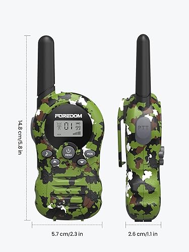 Miniatura 9 de FOREDOM Walkie Talkies para niños Walkie Talkies de largo alcance para niños y niñas de 3 a 12 años de edad, juguetes geniales del ejército, paquete