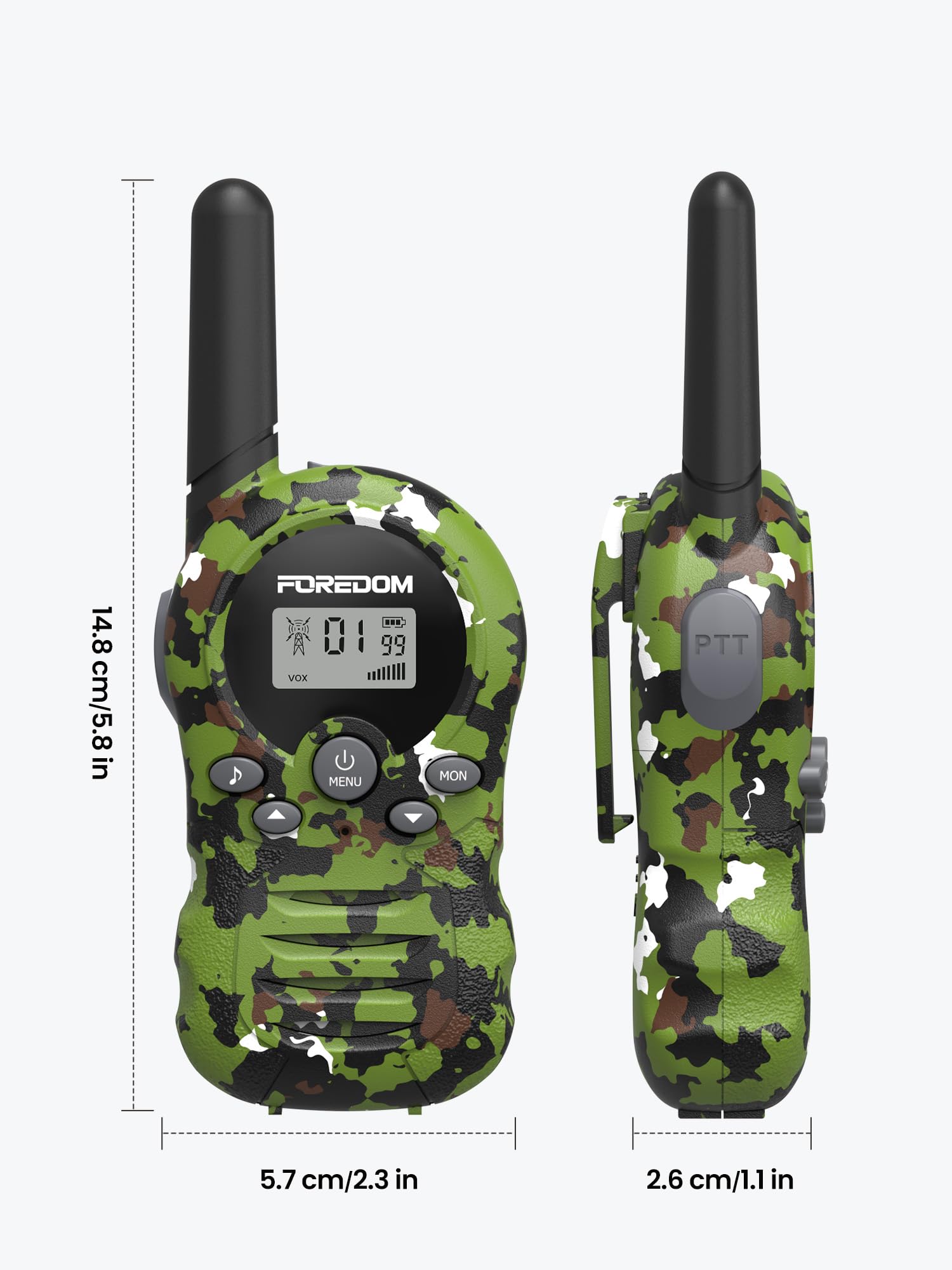 FOREDOM Walkie Talkies for Kids Walkie Talkies Long Range for Boys & Girls Age 3 to 12 Year Old Birthday Cool Army Toys - 3 Pack - Image 9
