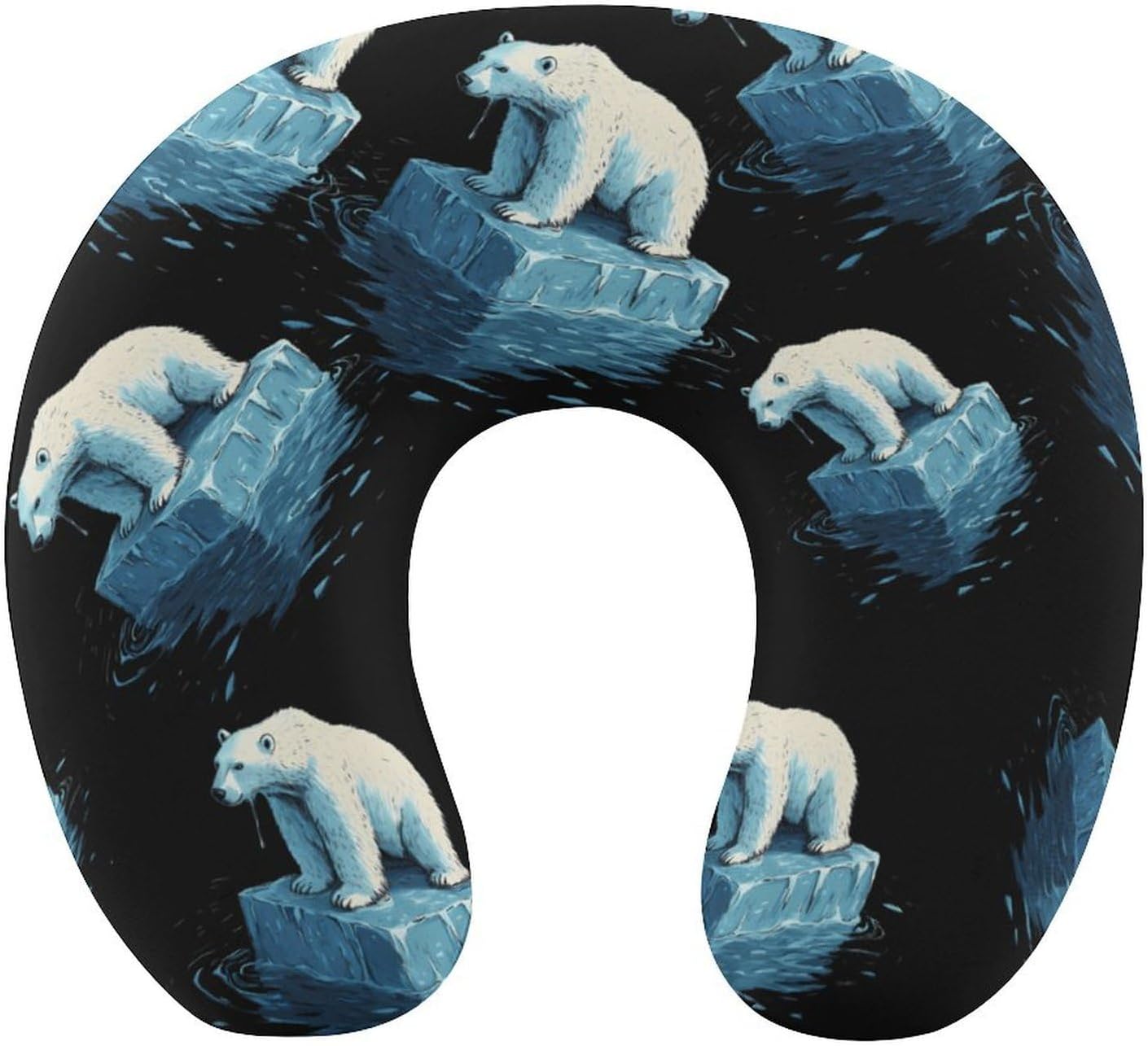 Save Bears Melting Glaciers Memory Foam Pillows U Shaped Travel Neck Pillow