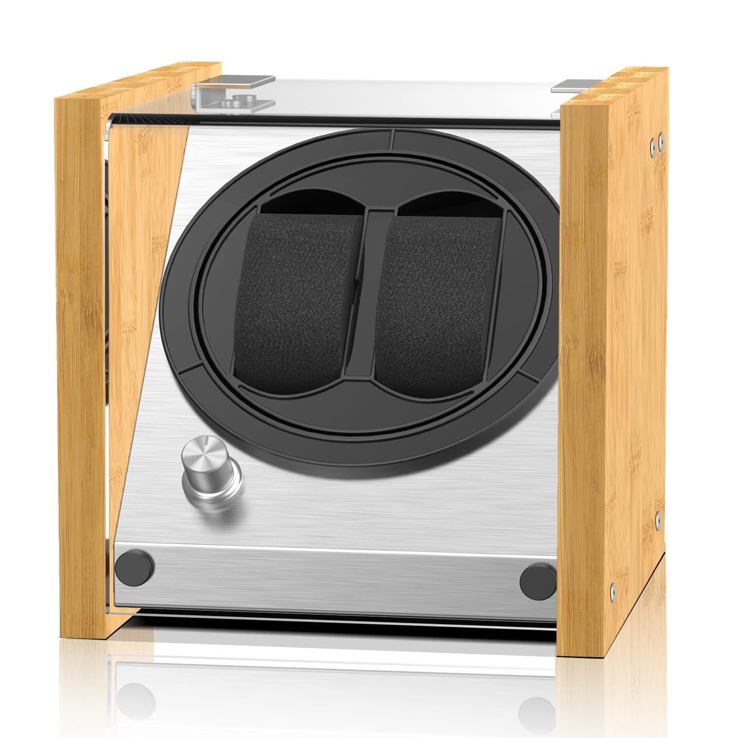 Watch Winder Smith Uhrenbeweger für 2 Uhren – Automatischer Uhrendreher mit 4 Laufmodi, leisem Japan-Motor & wahlweiser AC-/DC-Stromversorgung
