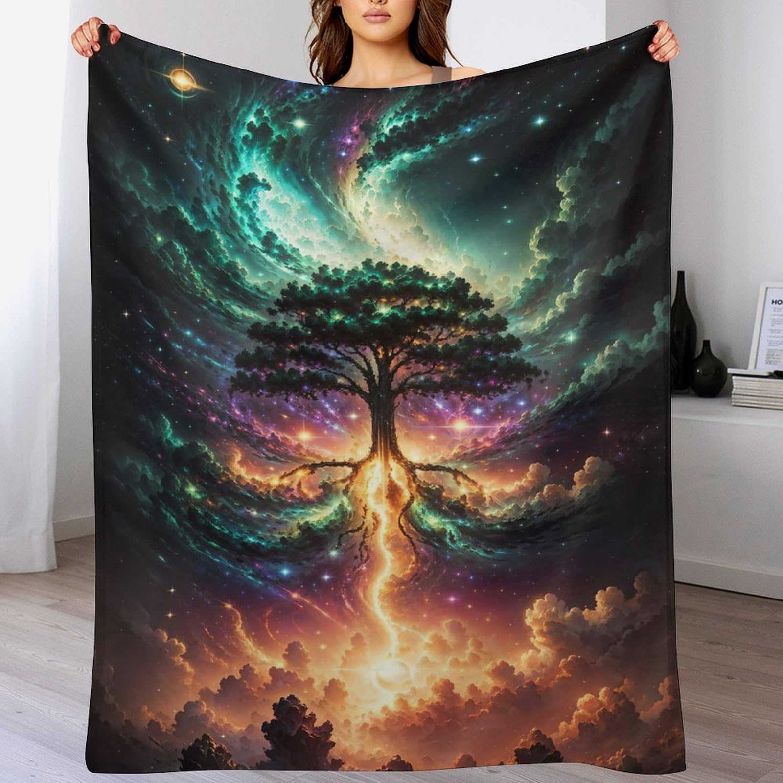 Couvertures en Arbre de Vie Cosmique pour embellir votre canapé et lit