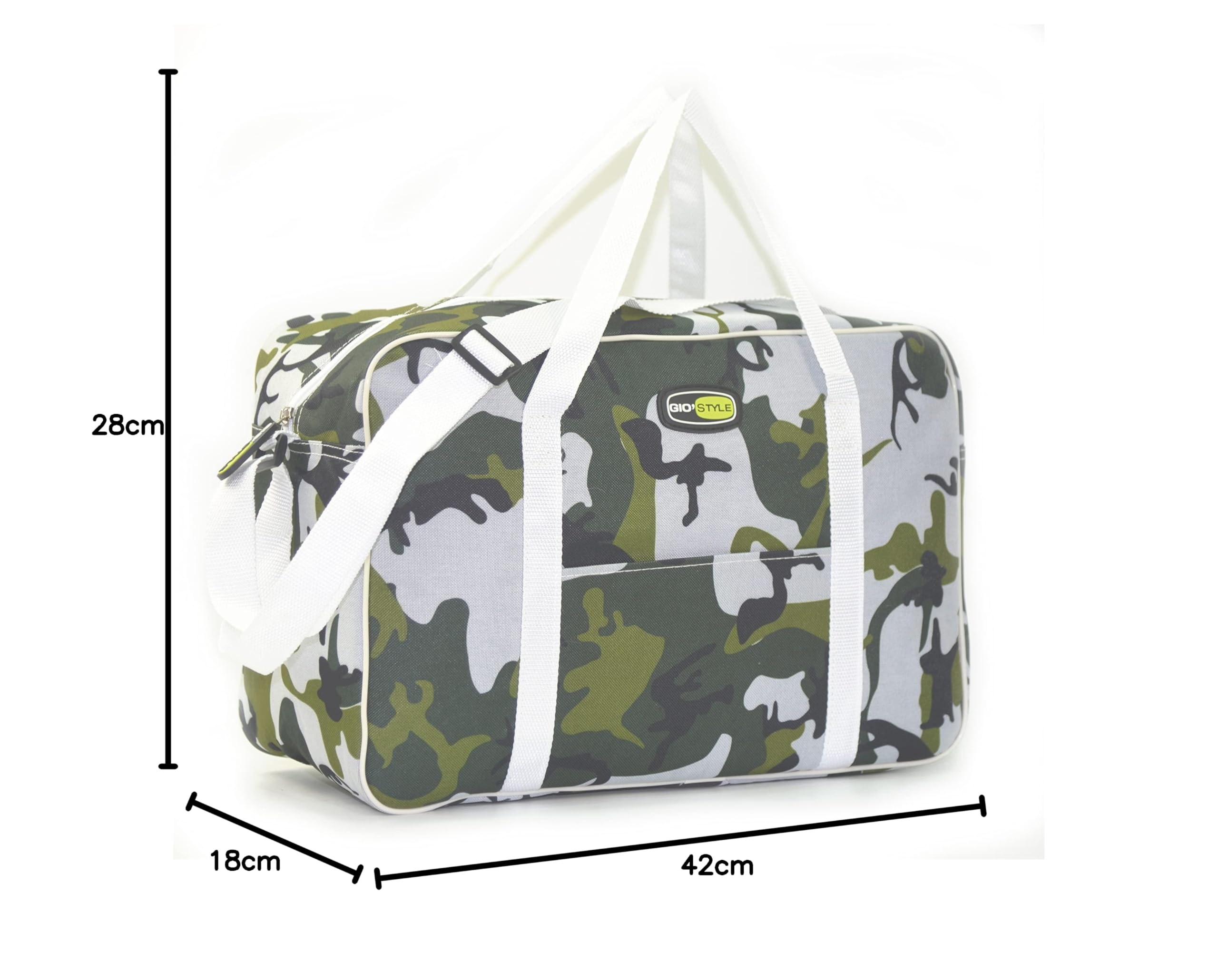 GIO'STYLE Borsa Term Camuflage 24-2305674, poliéster, blanco