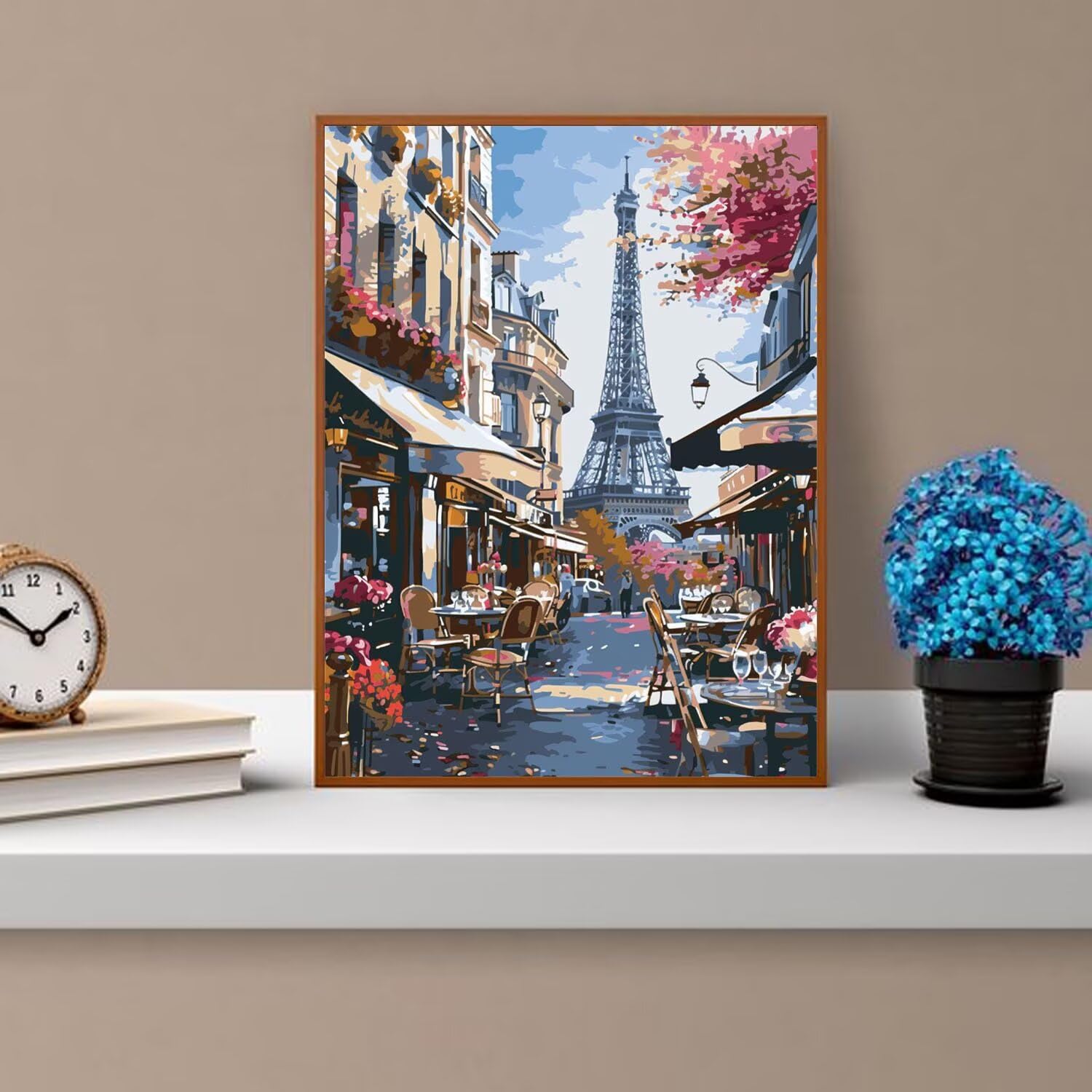 Dipingere con i Numeri Adulti torre, città Dipingere con i Numeri Bambini DIY Kit, Set Premium con Pennelli, Decorazione Casa & Creativo Regalo di Compleanno, Attività di Tempo libero 70x95cm z-415