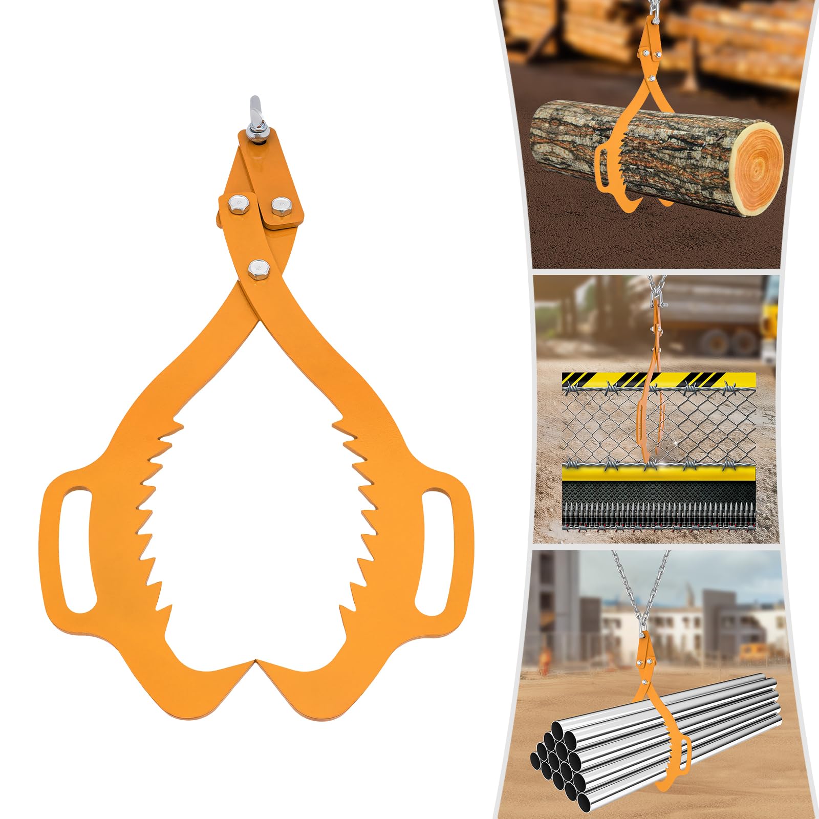 Alicates de carga premium para madera, pinzas de mano, gancho de garra de 25 pulgadas, 1000 kg/2200 libras, alicates de arrastre, alicates de agarre, alicates de carga, ayuda de carga de alto